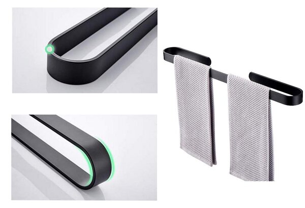 Aluminijska zidna vješalica za ručnike - Feder 30cm