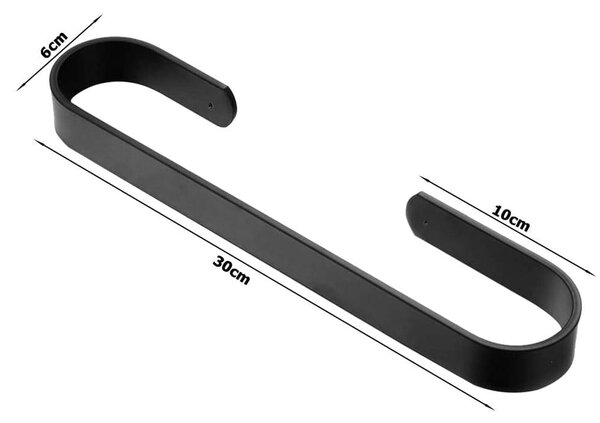 Aluminijska zidna vješalica za ručnike - Feder 30cm
