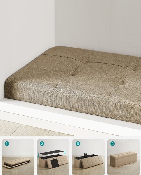 Tabure s prostorom za pohranu OTTOMAN 110x38 cm, svijetlosmeđi