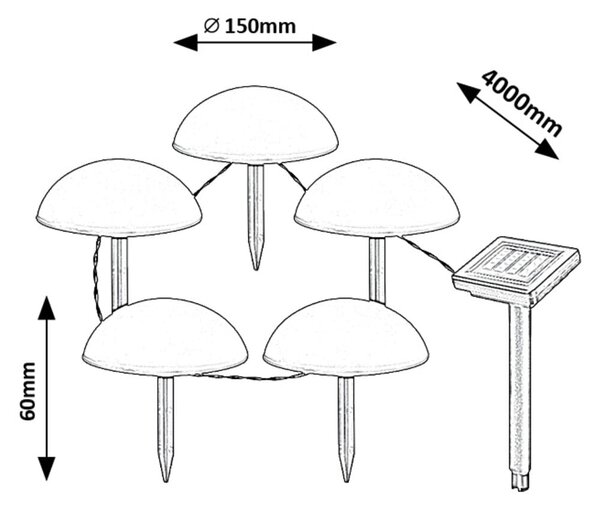 SOLARNA LED PODNA SVJETILJKA TREPPIO SET (5)