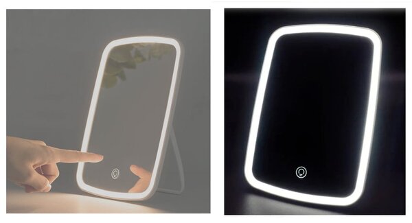 Bežični USB dodirni LED osvijetljeno kozmetičko ogledalo