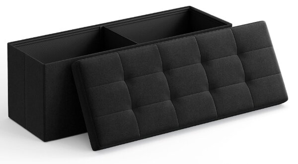 Taburet s prostorom za pohranu OTTOMAN 110x38 cm, crni
