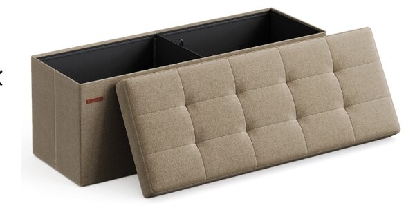 Tabure s prostorom za pohranu OTTOMAN 110x38 cm, svijetlosmeđi