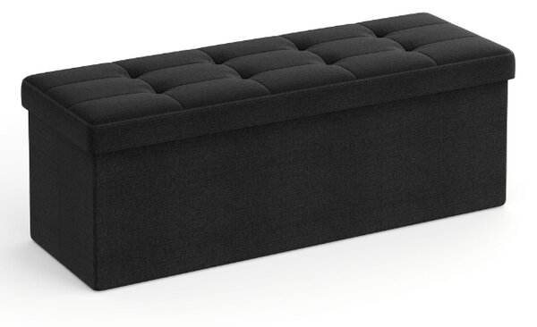 Taburet s prostorom za pohranu OTTOMAN 110x38 cm, crni