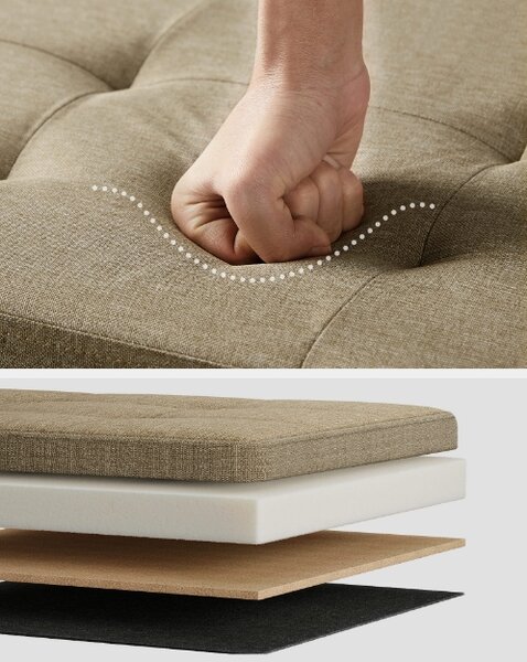 Tabure s prostorom za pohranu OTTOMAN 110x38 cm, svijetlosmeđi