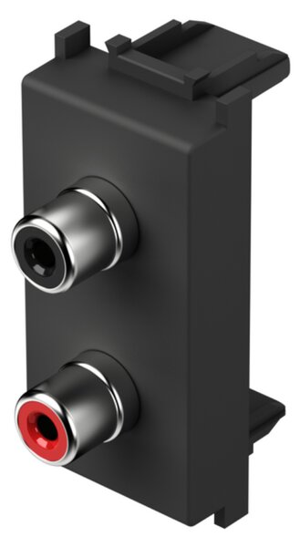 UTIČNICA AUDIO 2P 1M CRNA