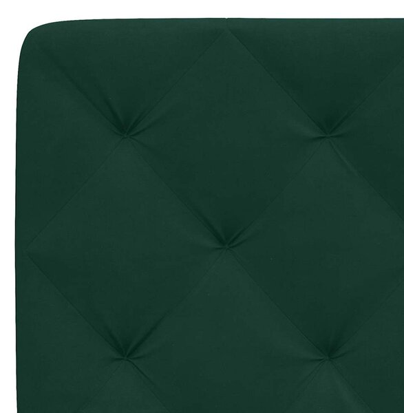 Krevet s madracem tamnozeleni 200x200 cm baršunasti - Zelena / 200 x 200 cm