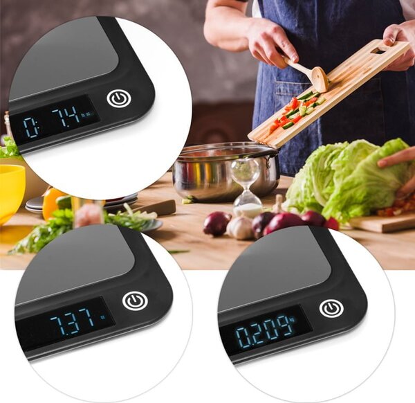 LCD Bluetooth kuhinja skali do 5 kg + aplikacija