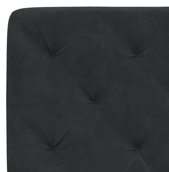 Krevet s madracem crni 120 x 200 cm baršunasti - Crna / 120 x 200 cm