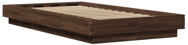 Okvir krevet s LED svjetlima 75x190 cm od konstruiranog drva - Smeđa / 75 x 190 cm