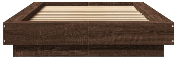 Okvir krevet s LED svjetlima 75x190 cm od konstruiranog drva - Smeđa / 75 x 190 cm