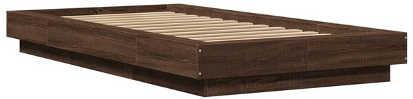 Okvir krevet s LED svjetlima 75x190 cm od konstruiranog drva - Smeđa / 75 x 190 cm