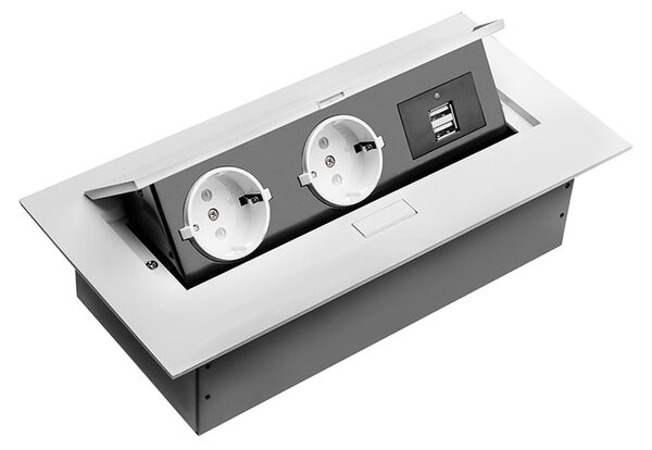 UGRADNA UTIČNICA 2xšuko 2xUSB BIJELA