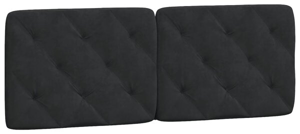 Krevet s madracem crni 120 x 200 cm baršunasti - Crna / 120 x 200 cm