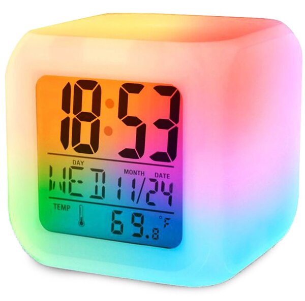 LCD LED RGB budilica i termometar