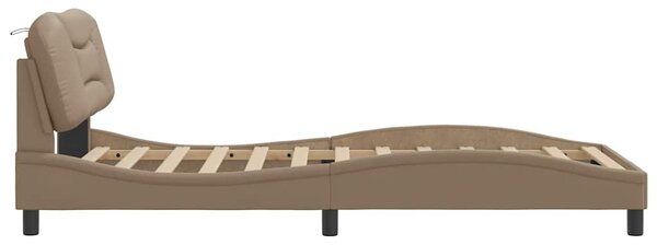 Okvir kreveta bez madraca Hvar boja cappuccina 100x200 cm umjetna koža - Smeđa / 100 x 200 cm