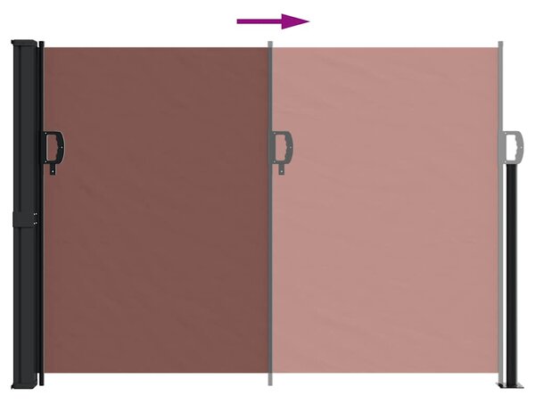 Uvlačiva bočna tenda 140 x 600 cm smeđa - Smeđa / 140 x 600 cm