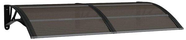 Nadstrešnica za vrata crna 350 x 75 cm polikarbonatna - Crna / 150 x 75 cm