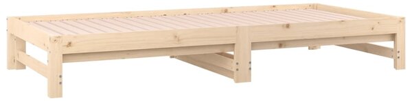 Dnevni ležaj na izvlačenje 2 x (90 x 200) cm masivna borovina - Smeđa / 205.5 x 179 x 30 cm