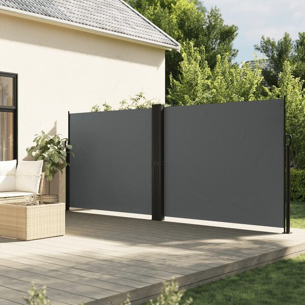 Bočna tenda na uvlačenje antracit 160 x 1200 cm - Antracitno siva / 160 x 1200 cm