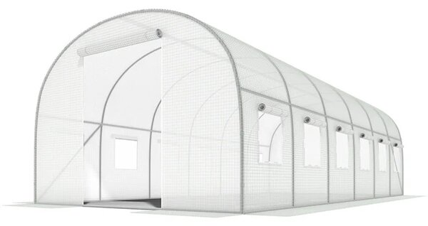 Vrtni plastenik 3x6m (18m2) - bijeli