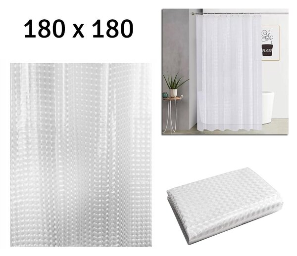Univerzalna 3D zavjesa za pjevanje za tuš kabinu i dimljena 180x180cm