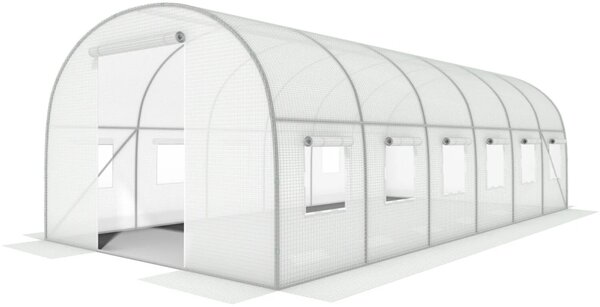 Vrtni plastenik 3x6m (18m2) - bijeli