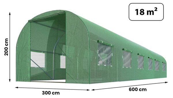 Vrtni plastenik 3x6m (18m2) - Plonos