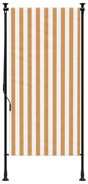 Vanjska roleta narančasto-bijela 100x270 cm od tkanine i čelika - Narančasta / 100 x 270 cm