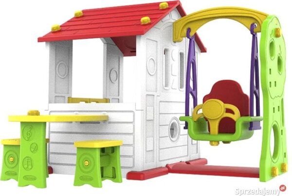 Dječja vrtna kućica s ljuljačkom - 3u1 Fun House