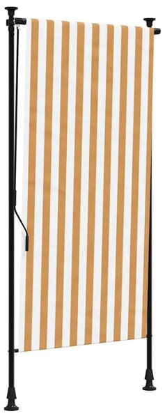 Vanjska roleta narančasto-bijela 100x270 cm od tkanine i čelika - Narančasta / 100 x 270 cm