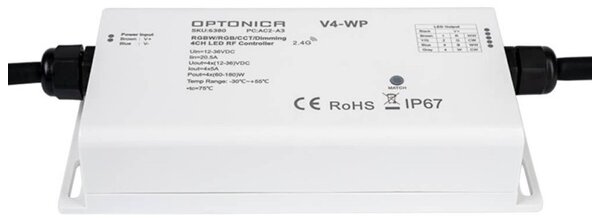 LED zonski kontroler IP67 - 4 zone
