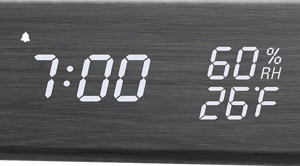 4v1 drvena moderna elektronički budilica crni