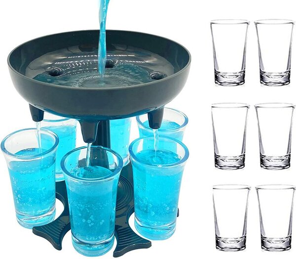 2v1 bar dosirnik za piće + 6 čaša 50 ml