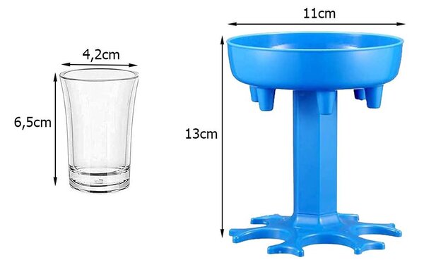 2v1 bar dosirnik za piće + 6 čaša 50 ml