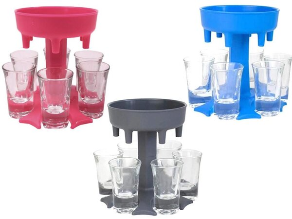2v1 bar dosirnik za piće + 6 čaša 50 ml