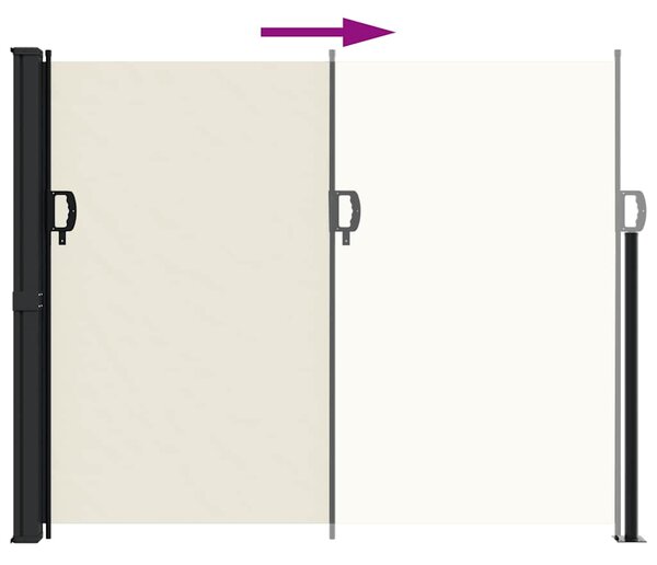 Bočna tenda na uvlačenje krem 160 x 300 cm - Krema / 160 x 300 cm