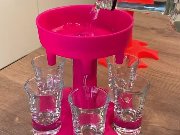 2v1 bar dosirnik za piće + 6 čaša 50 ml