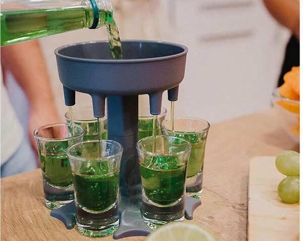 2v1 bar dosirnik za piće + 6 čaša 50 ml