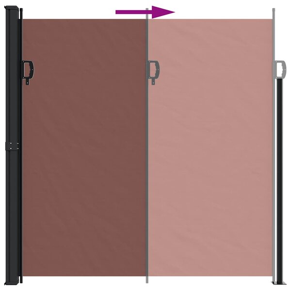 Bočna tenda na uvlačenje smeđa 200 x 500 cm - Smeđa / 200 x 500 cm