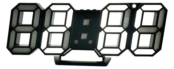3D LED budilica i elektronički termometar s bijelim alarmom