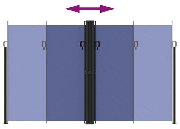Bočna tenda na uvlačenje plava 200x1200 cm - Plava / 200 x 1200 cm