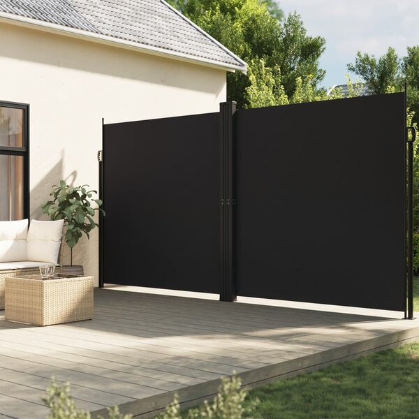 Bočna tenda na uvlačenje crna 220 x 1000 cm - Crna / 220 x 1000 cm