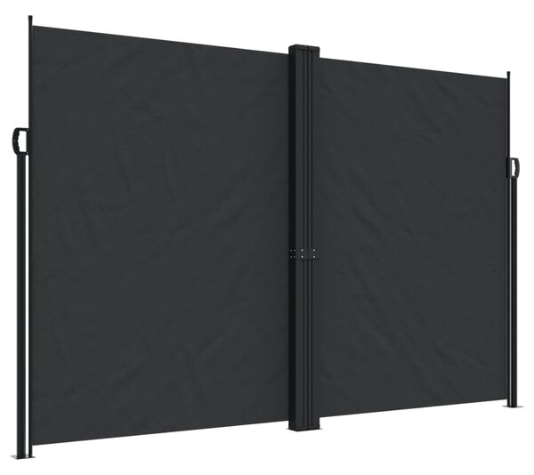 Bočna tenda na uvlačenje crna 220 x 1000 cm - Crna / 220 x 1000 cm