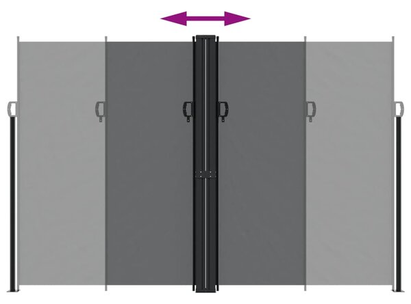Bočna tenda na uvlačenje crna 220 x 1000 cm - Crna / 220 x 1000 cm