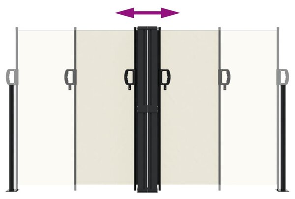 Bočna tenda na uvlačenje krem 140 x 1200 cm - Krema / 140 x 1200 cm