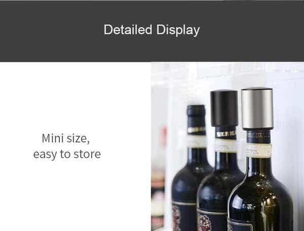 Inox vakuum čep za vino - čep