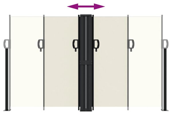 Uvlačiva bočna tenda 140 x 1000 cm krem - Krema / 140 x 1000 cm