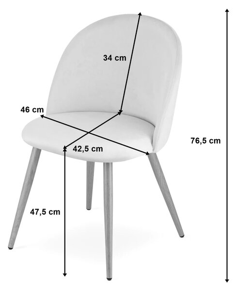Stolica Bello - grey - 1 komad