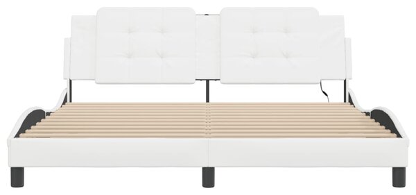 Okvir kreveta s LED-om bez madraca Zadar bijeli 180x200 cm - Bijela / 180 x 200 cm